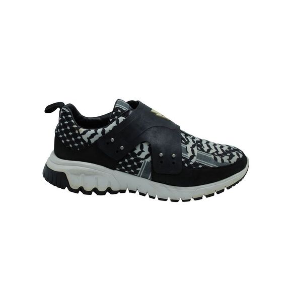 Neil Barrett Nubuck and Leather-Trimmed Printed Sneakers in Multicolor Neoprene - Picture 1 of 7